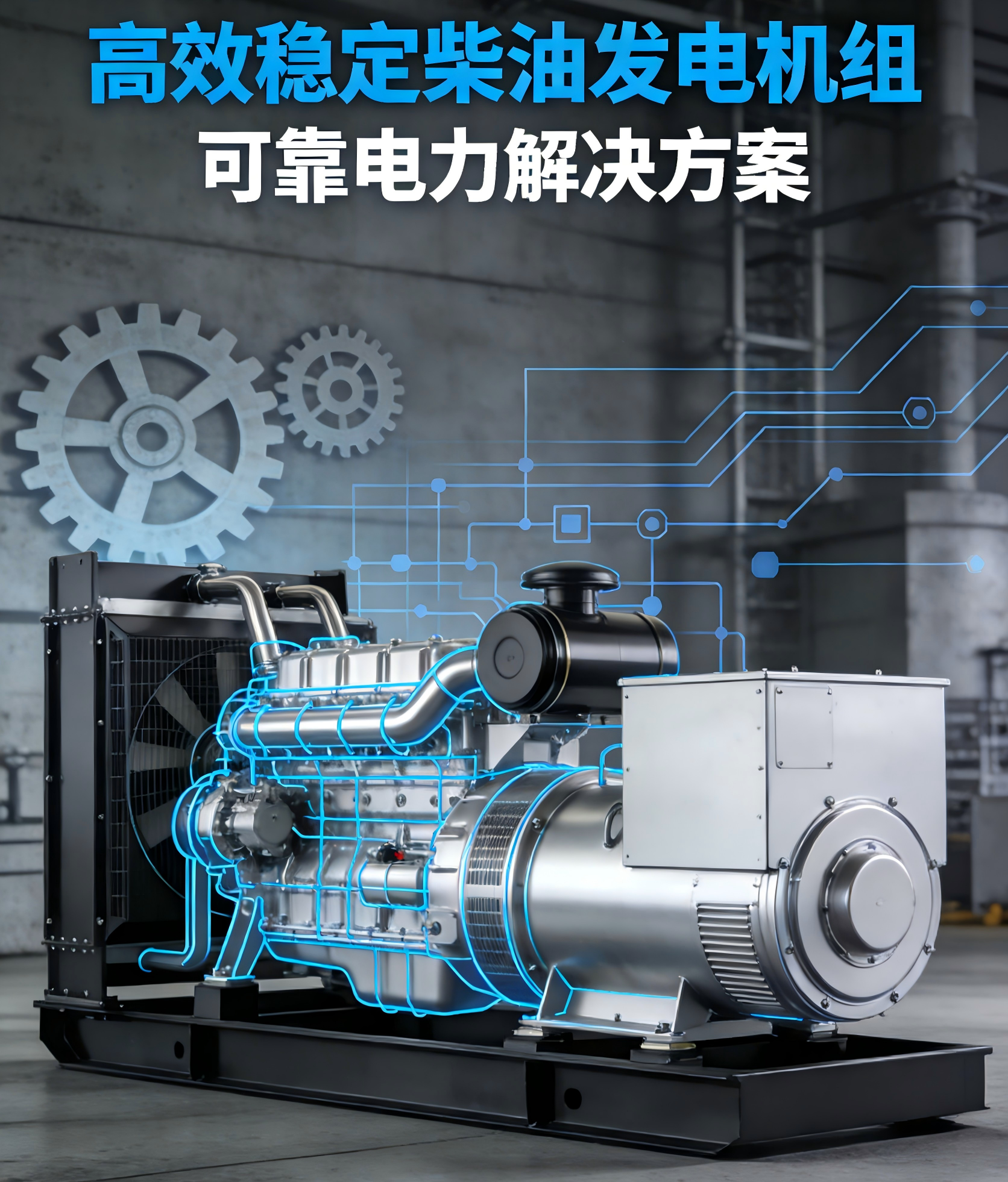 制作柴油發電機組海報(1)